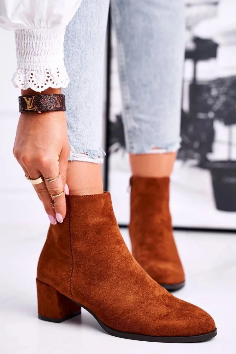 Sale Buty Sergio Leone Botki Damskie Sergio Leone Camel BT528