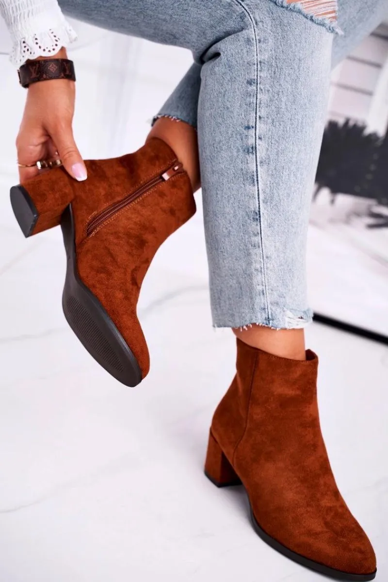 Sale Buty Sergio Leone Botki Damskie Sergio Leone Camel BT528