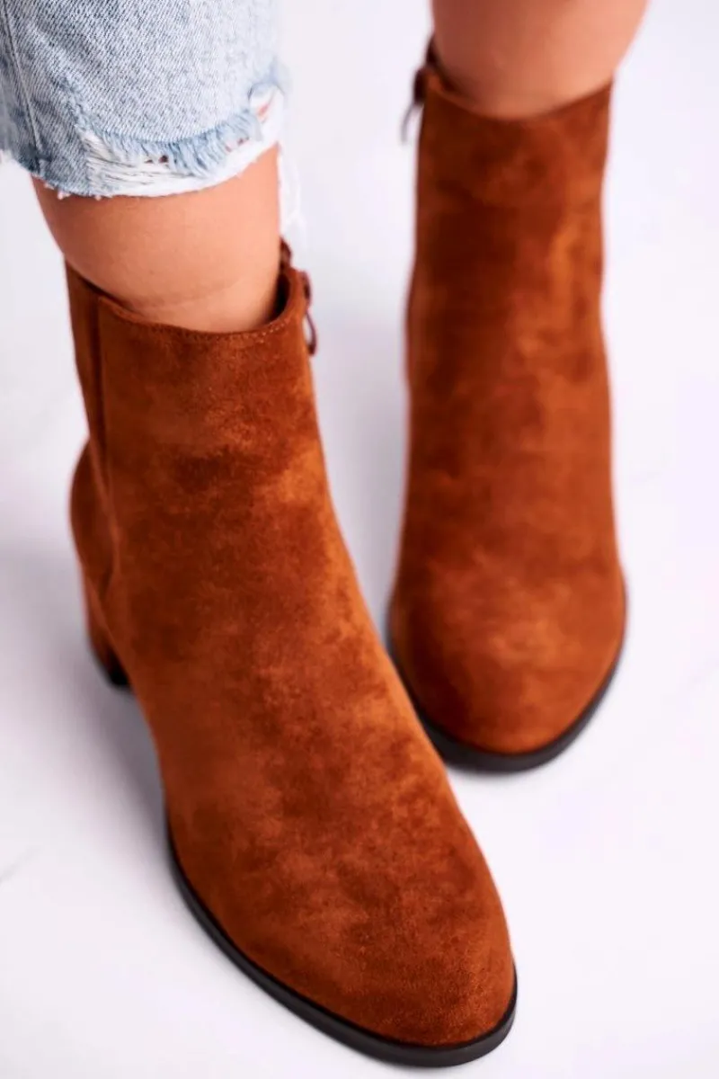 Sale Buty Sergio Leone Botki Damskie Sergio Leone Camel BT528