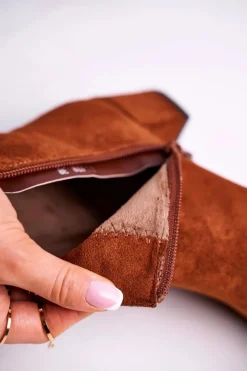 Sale Buty Sergio Leone Botki Damskie Sergio Leone Camel BT528