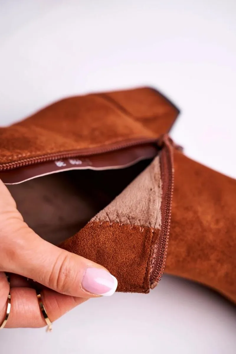 Sale Buty Sergio Leone Botki Damskie Sergio Leone Camel BT528