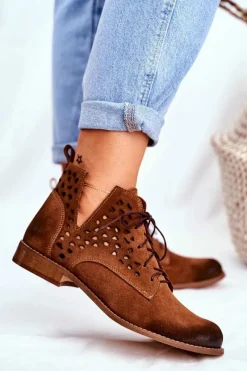 Online Botki Damskie Skórzane Camel Low Meridan Damskie Botki Wiosenne|Brązowe I Beżowe Botki