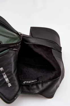 Botki Ocieplane|Botki Sznurowane></noscript>Buty damskie Vinceza Botki Damskie Skórzane Na Klocku Ocieplane Vinceza 39950 Ciemnozielone Zielony