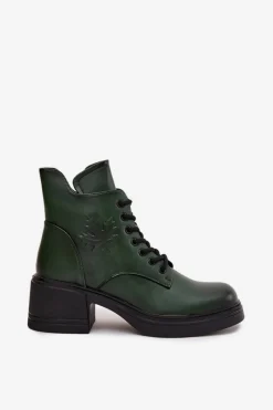 Botki Ocieplane|Botki Sznurowane></noscript>Buty damskie Vinceza Botki Damskie Skórzane Na Klocku Ocieplane Vinceza 39950 Ciemnozielone Zielony