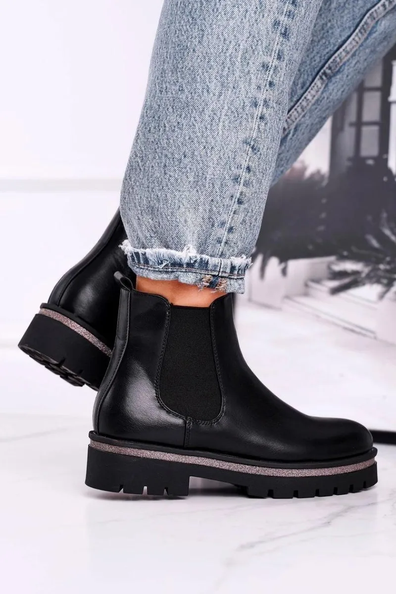 Online Botki damskie sztyblety czarne Stiletto Damskie Czarne Botki|Botki Zimowe Damskie