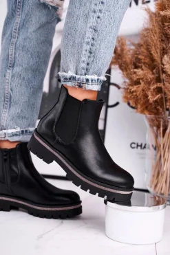 Online Botki damskie sztyblety czarne Stiletto Damskie Czarne Botki|Botki Zimowe Damskie