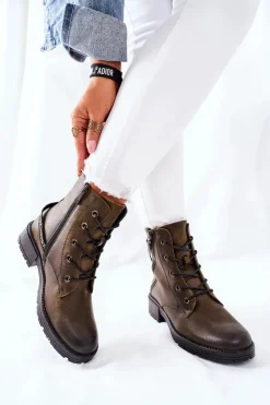 Botki Sznurowane|Czarne Botki></noscript>Buty damskie Vinceza Botki Damskie Workery Brązowe Goorey