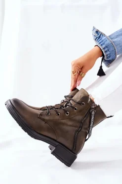 Botki Sznurowane|Czarne Botki></noscript>Buty damskie Vinceza Botki Damskie Workery Brązowe Goorey