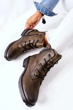 Botki Sznurowane|Czarne Botki></noscript>Buty damskie Vinceza Botki Damskie Workery Brązowe Goorey