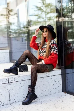 Botki Sznurowane|Czarne Botki><noscript><img width=