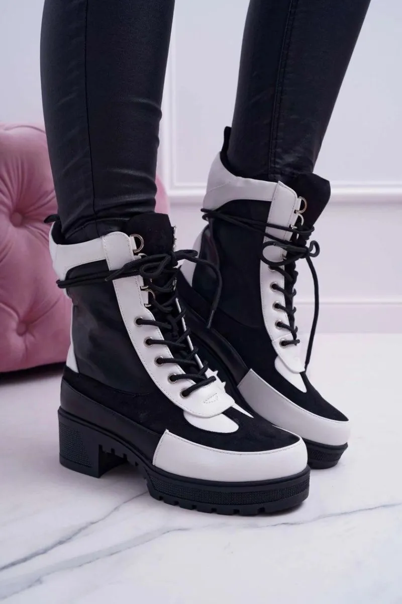 Botki Sznurowane|Botki Zimowe Damskie>Boto Botki Damskie Wysokie Sznurowane Ridley