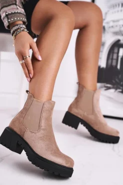 Sale Botki Damskie Wysokie Sztyblety Sidamo Beżowe Damskie Czarne Botki|Botki Zimowe Damskie