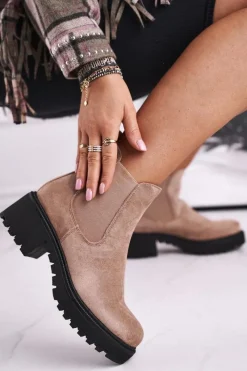 Sale Botki Damskie Wysokie Sztyblety Sidamo Beżowe Damskie Czarne Botki|Botki Zimowe Damskie