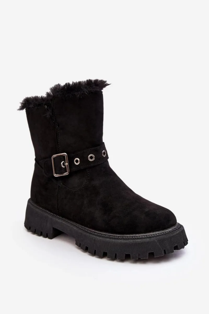 Damskie Trapery|Czarne Botki>Buty damskie Vinceza Botki Damskie Z Futerkiem Na Suwak Czarne Morcos