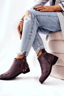 Czarne Botki|Botki Zimowe Damskie><noscript><img width=