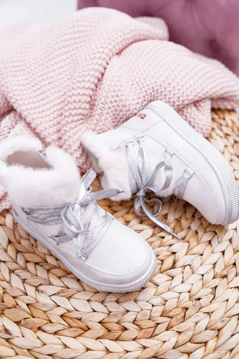 Online Big Star Shoes Botki Dziecięce Dziewczęce Big Star Białe EE374079