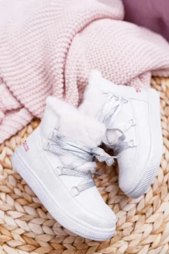 Online Big Star Shoes Botki Dziecięce Dziewczęce Big Star Białe EE374079