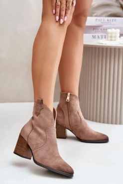 Czarne Botki|Botki Zimowe Damskie><noscript><img width=