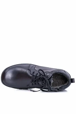 Clearance Botki Męskie Czarne Ocieplane Trzewiki na Zimę Felgado Męskie Botki Męskie