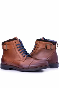 Discount Boto Botki Męskie Polskie Brązowe Trapery Trzewiki Mintos