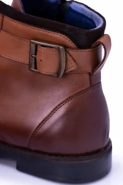 Discount Boto Botki Męskie Polskie Brązowe Trapery Trzewiki Mintos