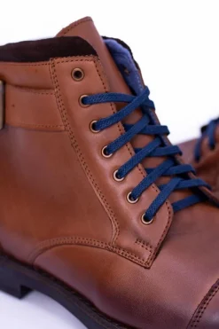 Discount Boto Botki Męskie Polskie Brązowe Trapery Trzewiki Mintos