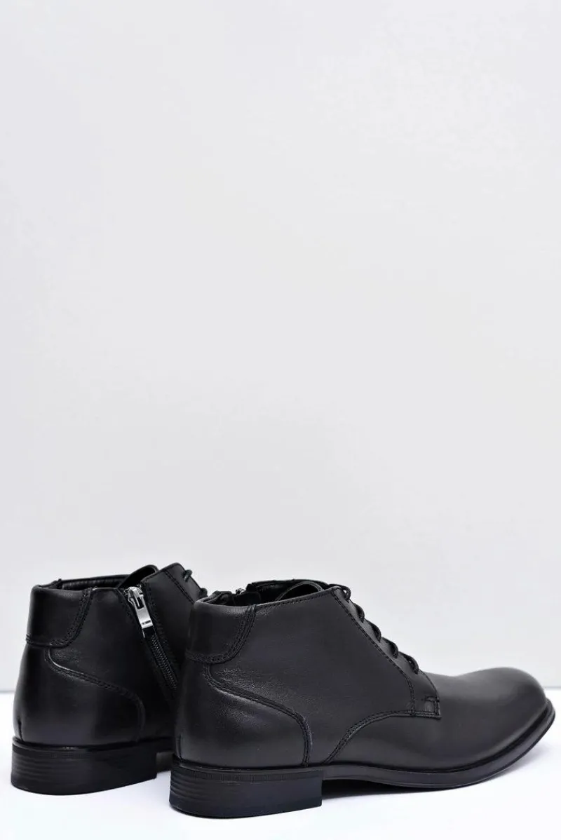 Botki Męskie Skórzane Czarne Półbuty Artemigo Męskie Botki Męskie