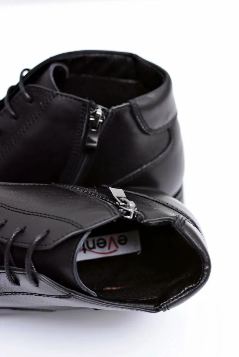 Botki Męskie Skórzane Czarne Półbuty Artemigo Męskie Botki Męskie