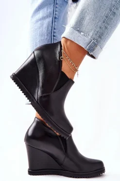 Best Monnari Botki Na Koturnie M79/1 Czarne