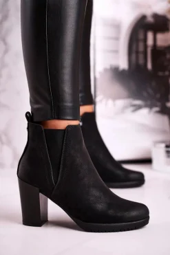 Sale Buty Sergio Leone Botki Na Słupku Sergio Leone Zamszowe Czarne BT311