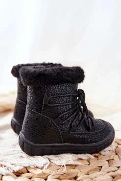 Dziewczęce|Dziewczęce></noscript>Evento Botki Śniegowce Ocieplane Z Futerkiem Czarne Stars