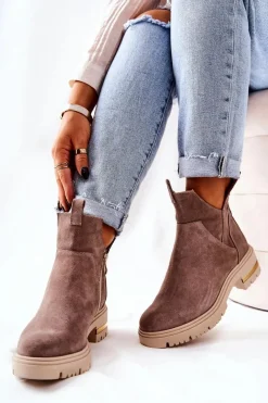 Czarne Botki|Botki Zimowe Damskie><noscript><img width=