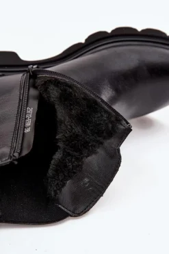 Online Boto Botki Sztyblety Damskie Ocieplane Na Zamek Czarne Rivelia Czarny