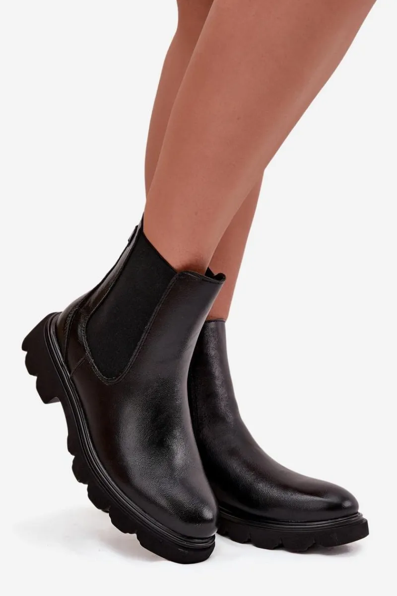 Online Boto Botki Sztyblety Damskie Ocieplane Na Zamek Czarne Rivelia Czarny