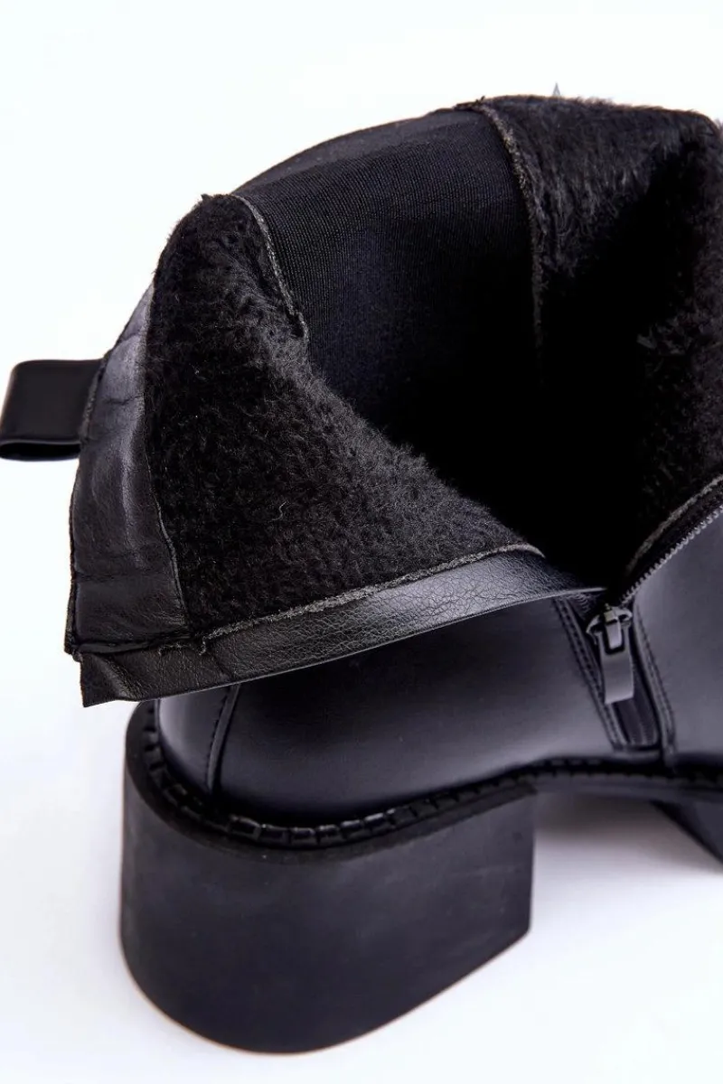 Discount Botki Sztyblety Na Masywnym Obcasie Czarne Ironna Damskie Czarne Botki|Brązowe I Beżowe Botki