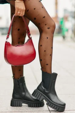 Damskie buty S.Barski Botki Sztyblety Ocieplane Na Zamek S.Barski HY42-975 Czarne