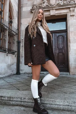 Clearance Botki Trapery Damskie Z Eko Skóry Czekoladowe Bellora Damskie Botki Ocieplane|Damskie Trapery