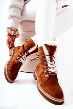 New Boto Botki Trapery Ocieplane Camel Nelby