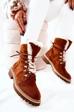 New Boto Botki Trapery Ocieplane Camel Nelby