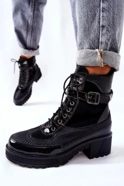 Damskie Trapery|Botki Sznurowane><noscript><img width=