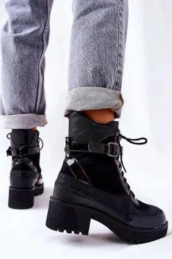 Damskie Trapery|Botki Sznurowane><noscript><img width=