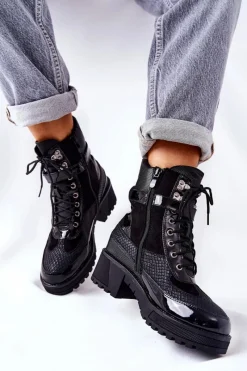 Damskie Trapery|Botki Sznurowane><noscript><img width=