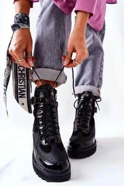 Damskie Trapery|Botki Sznurowane><noscript><img width=