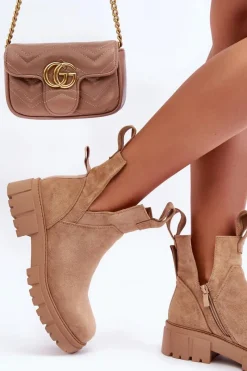 Botki Wiosenne|Brązowe I Beżowe Botki><noscript><img width=