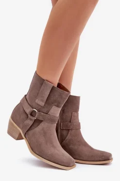 Botki Na Słupku|Brązowe I Beżowe Botki><noscript><img width=