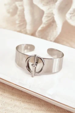 Bransoletki>Glam Chic Bransoleta Damska Z Ozdobą Stal Nierdzewna Srebrna