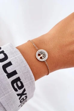 Bransoletki>Giorgio&Dario Bransoletka Celebrytka Drzewo Życia Z Cyrkoniami Różowe Złoto