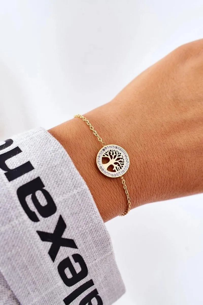 Discount Giorgio&Dario Bransoletka Celebrytka Drzewo Życia Z Cyrkoniami Złota