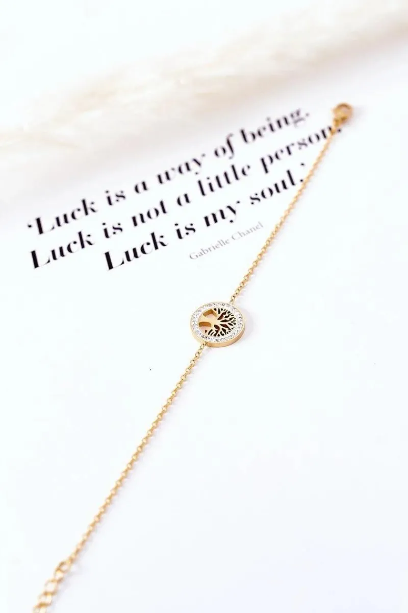 Discount Giorgio&Dario Bransoletka Celebrytka Drzewo Życia Z Cyrkoniami Złota