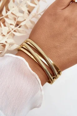 Discount Glam Chic Bransoletka Damska Ze Stali Chirurgicznej Złota